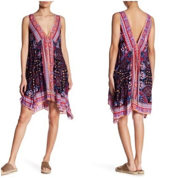 Free People Gypsey Trapeze Dress Sz Small - Picture 1 of 10